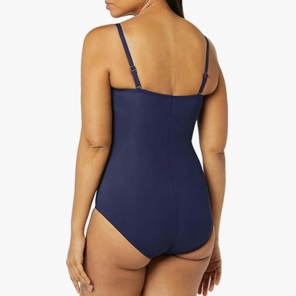 Gottex Navy/White adjustable strap or strapless one piece bathing suit 6 - Picture 2 of 5